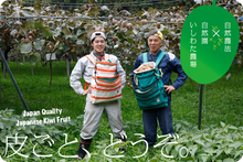 画像をギャラリービューアに読み込む, 自然農法35年。皮ごと食べられるキウイフルーツ。これがジャパン・クオリティー